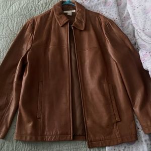 Leather Coat Size M